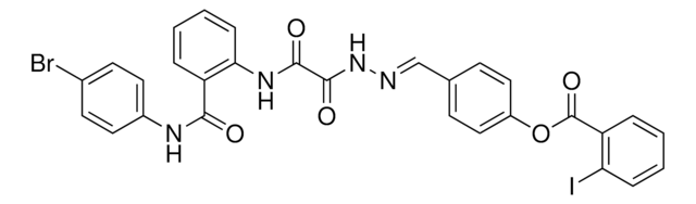 4-{(E)-[2-(2-{2-[(4-BROMOANILINO)CARBONYL]ANILINO}-2-OXOACETYL)HYDRAZONO]METHYL}PHENYL 2-IODOBENZOATE AldrichCPR