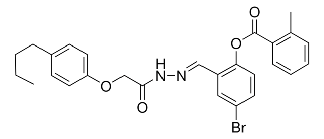 4-BROMO-2-(2-((4-BUTYLPHENOXY)ACETYL)CARBOHYDRAZONOYL)PHENYL 2-METHYLBENZOATE AldrichCPR