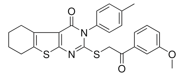 2-{[2-(3-METHOXYPHENYL)-2-OXOETHYL]SULFANYL}-3-(4-METHYLPHENYL)-5,6,7,8-TETRAHYDRO[1]BENZOTHIENO[2,3-D]PYRIMIDIN-4(3H)-ONE AldrichCPR