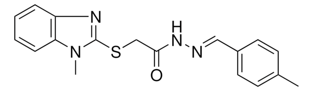 2-((1-METHYL-1H-BENZIMIDAZOL-2-YL)THIO)-N'-(4-METHYLBENZYLIDENE)ACETOHYDRAZIDE AldrichCPR