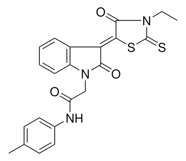 2-[(3Z)-3-(3-ETHYL-4-OXO-2-THIOXO-1,3-THIAZOLIDIN-5-YLIDENE)-2-OXO-2,3-DIHYDRO-1H-INDOL-1-YL]-N-(4-METHYLPHENYL)ACETAMIDE AldrichCPR