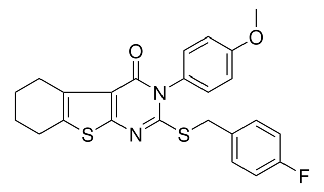 2-[(4-FLUOROBENZYL)SULFANYL]-3-(4-METHOXYPHENYL)-5,6,7,8-TETRAHYDRO[1]BENZOTHIENO[2,3-D]PYRIMIDIN-4(3H)-ONE AldrichCPR