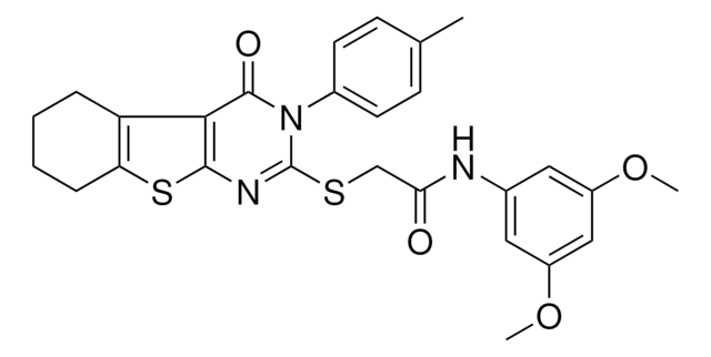 N-(3,5-DIMETHOXYPHENYL)-2-{[3-(4-METHYLPHENYL)-4-OXO-3,4,5,6,7,8-HEXAHYDRO[1]BENZOTHIENO[2,3-D]PYRIMIDIN-2-YL]SULFANYL}ACETAMIDE AldrichCPR