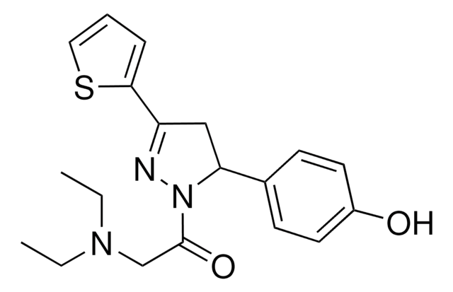 4-[1-[(DIETHYLAMINO)ACETYL]-3-(2-THIENYL)-4,5-DIHYDRO-1H-PYRAZOL-5-YL]PHENOL AldrichCPR