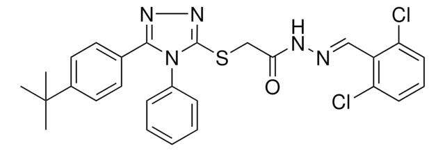 2-{[5-(4-TERT-BUTYLPHENYL)-4-PHENYL-4H-1,2,4-TRIAZOL-3-YL]SULFANYL}-N'-[(E)-(2,6-DICHLOROPHENYL)METHYLIDENE]ACETOHYDRAZIDE AldrichCPR