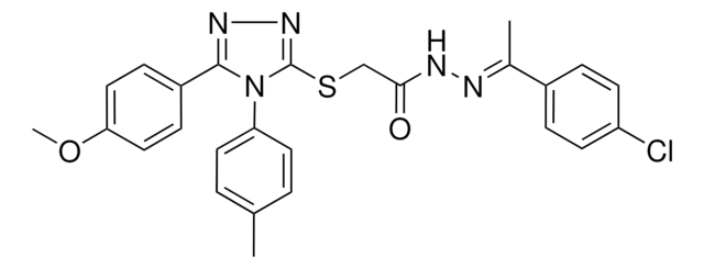 N'-[(E)-1-(4-CHLOROPHENYL)ETHYLIDENE]-2-{[5-(4-METHOXYPHENYL)-4-(4-METHYLPHENYL)-4H-1,2,4-TRIAZOL-3-YL]SULFANYL}ACETOHYDRAZIDE AldrichCPR