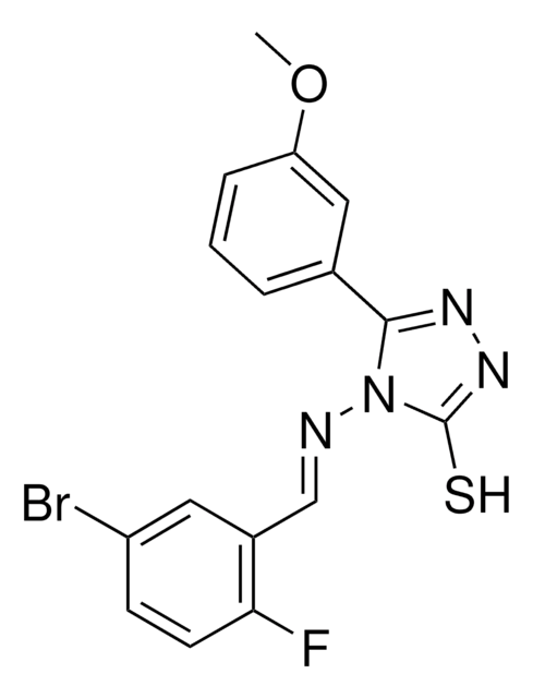 4-{[(E)-(5-BROMO-2-FLUOROPHENYL)METHYLIDENE]AMINO}-5-(3-METHOXYPHENYL)-4H-1,2,4-TRIAZOLE-3-THIOL AldrichCPR