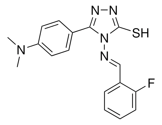 5-[4-(DIMETHYLAMINO)PHENYL]-4-{[(E)-(2-FLUOROPHENYL)METHYLIDENE]AMINO}-4H-1,2,4-TRIAZOL-3-YL HYDROSULFIDE AldrichCPR