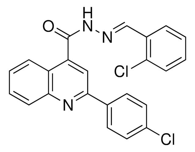 2-(4-CHLORO-PHENYL)-QUINOLINE-4-CARBOXYLIC ACID (2-CHLORO-BENZYLIDENE)-HYDRAZIDE AldrichCPR