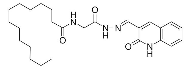 N-(2-OXO-2-{(2E)-2-[(2-OXO-1,2-DIHYDRO-3-QUINOLINYL)METHYLENE]HYDRAZINO}ETHYL)TETRADECANAMIDE AldrichCPR