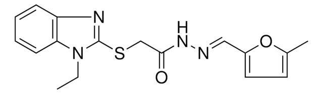 2-[(1-ETHYL-1H-BENZIMIDAZOL-2-YL)SULFANYL]-N'-[(E)-(5-METHYL-2-FURYL)METHYLIDENE]ACETOHYDRAZIDE AldrichCPR