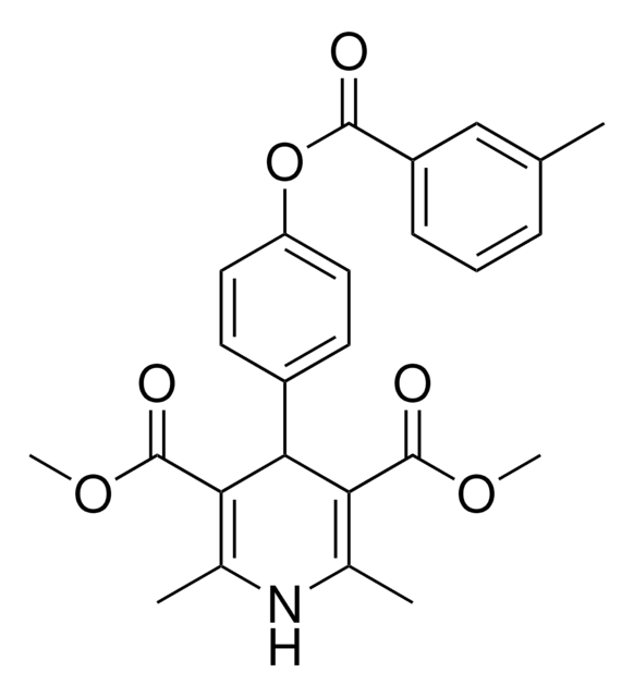 DIMETHYL 2,6-DIMETHYL-4-{4-[(3-METHYLBENZOYL)OXY]PHENYL}-1,4-DIHYDRO-3,5-PYRIDINEDICARBOXYLATE AldrichCPR