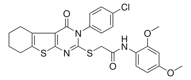 2-{[3-(4-CHLOROPHENYL)-4-OXO-3,4,5,6,7,8-HEXAHYDRO[1]BENZOTHIENO[2,3-D]PYRIMIDIN-2-YL]SULFANYL}-N-(2,4-DIMETHOXYPHENYL)ACETAMIDE AldrichCPR