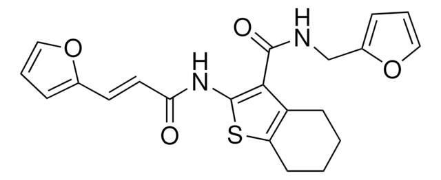 N-(2-FURYLMETHYL)-2-{[(2E)-3-(2-FURYL)-2-PROPENOYL]AMINO}-4,5,6,7-TETRAHYDRO-1-BENZOTHIOPHENE-3-CARBOXAMIDE AldrichCPR