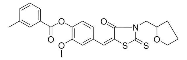 2-METHOXY-4-{(E)-[4-OXO-3-(TETRAHYDRO-2-FURANYLMETHYL)-2-THIOXO-1,3-THIAZOLIDIN-5-YLIDENE]METHYL}PHENYL 3-METHYLBENZOATE AldrichCPR