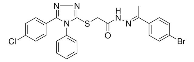 N'-[(E)-1-(4-BROMOPHENYL)ETHYLIDENE]-2-{[5-(4-CHLOROPHENYL)-4-PHENYL-4H-1,2,4-TRIAZOL-3-YL]SULFANYL}ACETOHYDRAZIDE AldrichCPR