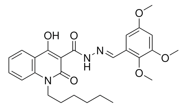 1-HEXYL-4-HYDROXY-2-OXO-N'-[(E)-(2,3,5-TRIMETHOXYPHENYL)METHYLIDENE]-1,2-DIHYDRO-3-QUINOLINECARBOHYDRAZIDE AldrichCPR