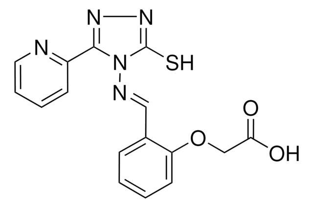 [2-((E)-{[3-(2-PYRIDINYL)-5-SULFANYL-4H-1,2,4-TRIAZOL-4-YL]IMINO}METHYL)PHENOXY]ACETIC ACID AldrichCPR