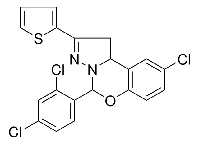 9-CHLORO-5-(2,4-DICHLOROPHENYL)-2-(2-THIENYL)-1,10B-DIHYDROPYRAZOLO[1,5-C][1,3]BENZOXAZINE AldrichCPR