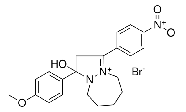 1-HYDROXY-1-(4-METHOXYPHENYL)-3-(4-NITROPHENYL)-1H,2H,5H,6H,7H,8H,9H-PYRAZOLO[1,2-A][1,2]DIAZEPIN-4-IUM BROMIDE AldrichCPR