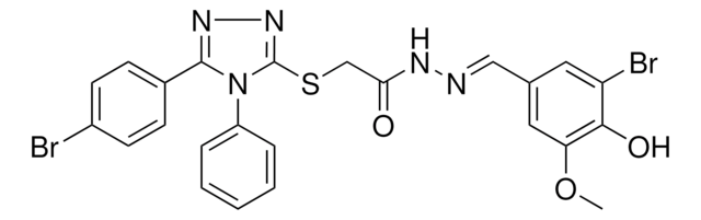 N'-[(E)-(3-BROMO-4-HYDROXY-5-METHOXYPHENYL)METHYLIDENE]-2-{[5-(4-BROMOPHENYL)-4-PHENYL-4H-1,2,4-TRIAZOL-3-YL]SULFANYL}ACETOHYDRAZIDE AldrichCPR