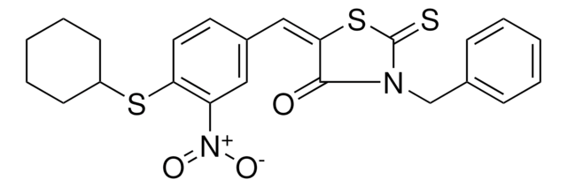 3-BENZYL-5-(4-CYCLOHEXYLSULFANYL-3-NITRO-BENZYLIDENE)-2-THIOXO-THIAZOLIDIN-4-ONE AldrichCPR