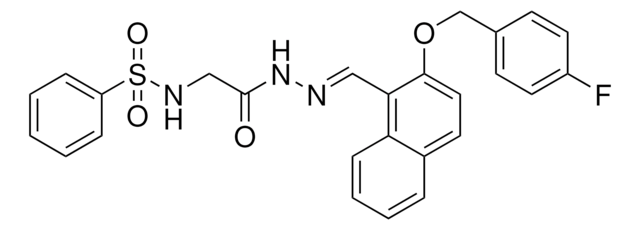 N-{2-[(2E)-2-({2-[(4-FLUOROBENZYL)OXY]-1-NAPHTHYL}METHYLENE)HYDRAZINO]-2-OXOETHYL}BENZENESULFONAMIDE AldrichCPR