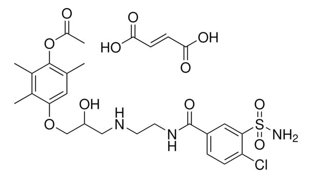 (2E)-2-BUTENEDIOIC ACID COMPOUND WITH 4-{3-[(2-{[3-(AMINOSULFONYL)-4-CHLOROBENZOYL]AMINO}ETHYL)AMINO]-2-HYDROXYPROPOXY}-2,3,6-TRIMETHYLPHENYL ACETATE AldrichCPR