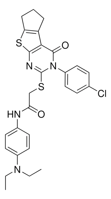 2-{[3-(4-CHLOROPHENYL)-4-OXO-3,5,6,7-TETRAHYDRO-4H-CYCLOPENTA[4,5]THIENO[2,3-D]PYRIMIDIN-2-YL]SULFANYL}-N-[4-(DIETHYLAMINO)PHENYL]ACETAMIDE AldrichCPR