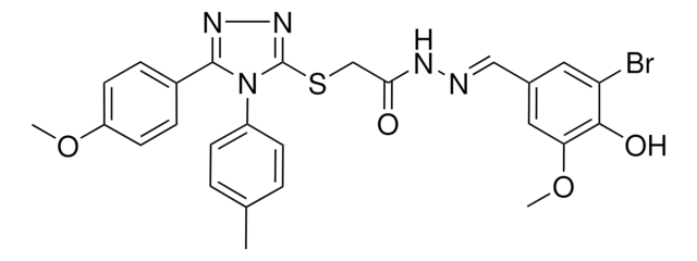 N'-[(E)-(3-BROMO-4-HYDROXY-5-METHOXYPHENYL)METHYLIDENE]-2-{[5-(4-METHOXYPHENYL)-4-(4-METHYLPHENYL)-4H-1,2,4-TRIAZOL-3-YL]SULFANYL}ACETOHYDRAZIDE AldrichCPR