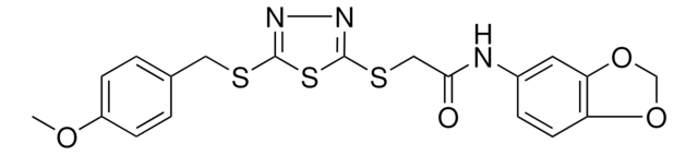 N-(1,3-BENZODIOXOL-5-YL)-2-({5-[(4-METHOXYBENZYL)SULFANYL]-1,3,4-THIADIAZOL-2-YL}SULFANYL)ACETAMIDE AldrichCPR