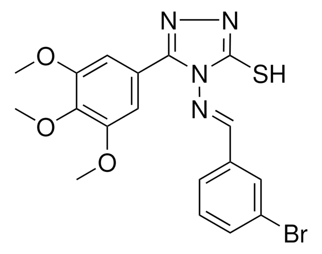 4-{[(E)-(3-BROMOPHENYL)METHYLIDENE]AMINO}-5-(3,4,5-TRIMETHOXYPHENYL)-4H-1,2,4-TRIAZOLE-3-THIOL AldrichCPR