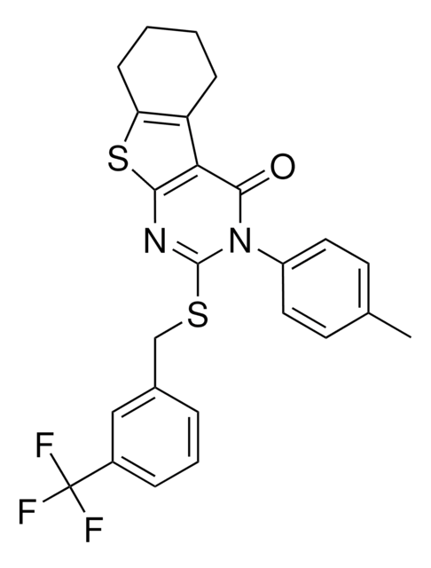 3-(4-METHYLPHENYL)-2-{[3-(TRIFLUOROMETHYL)BENZYL]SULFANYL}-5,6,7,8-TETRAHYDRO[1]BENZOTHIENO[2,3-D]PYRIMIDIN-4(3H)-ONE AldrichCPR