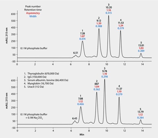 Hplc Analysis Of Protein Standards On Zenix Sec By Size Exclusion